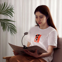 Lighting – Mini LED screen reading lamp with clip, gray - Carlat