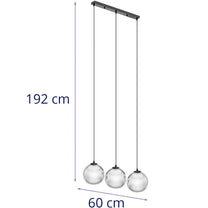 Lighting – Modern 3-point E27 ceiling lamp - glass balls - Carlat