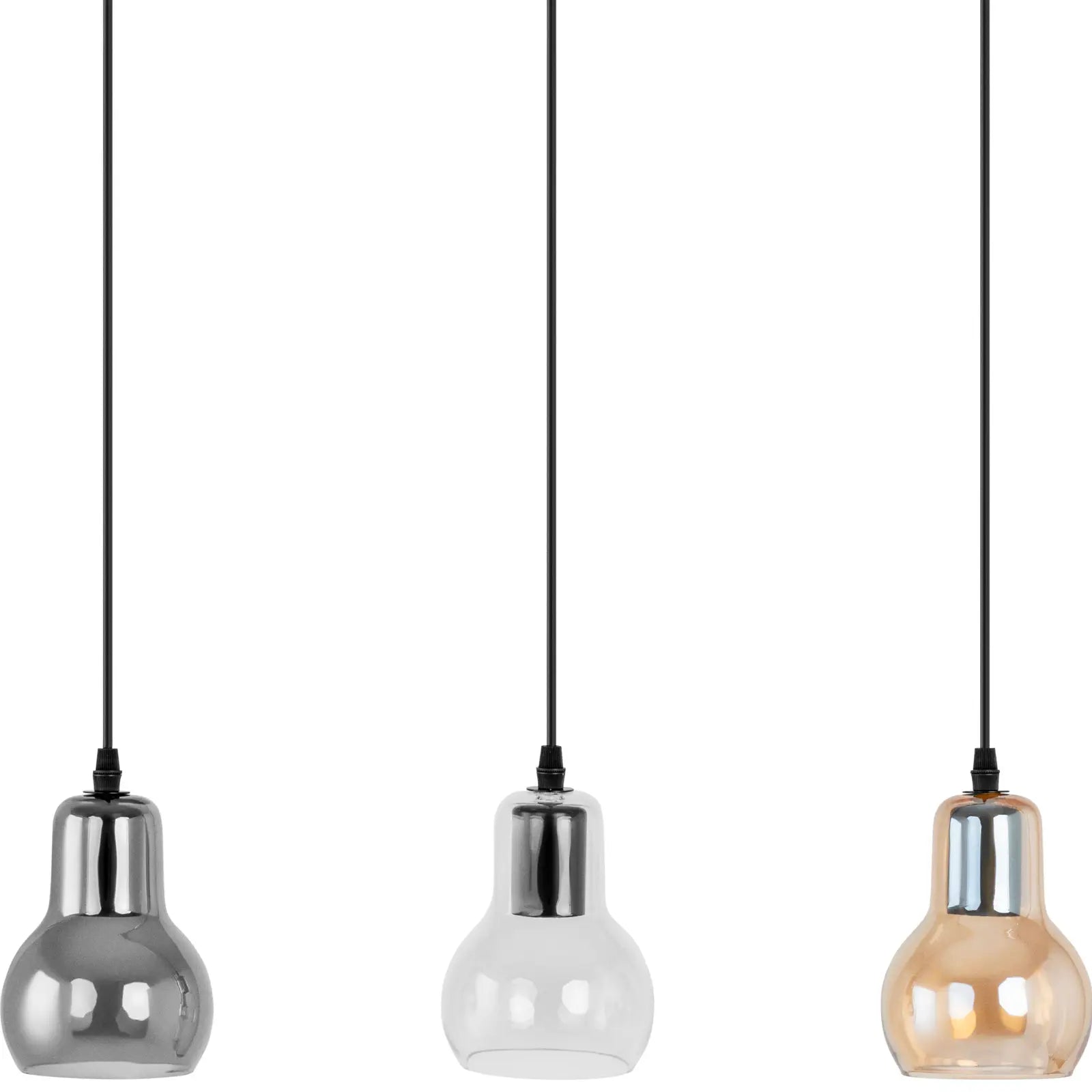 Lighting – Modern 3-point E27 ceiling lamp - glass bells - Carlat