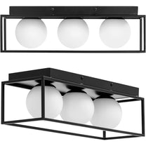 Lighting – Modern 3-point E9 ceiling lamp - glass balls - Carlat