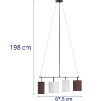 Lighting – Modern 4-point E14 ceiling lamp - white and - Carlat