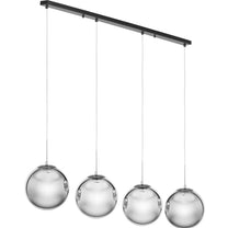 Lighting – Modern 4-point E27 ceiling lamp - smoked glass - Carlat