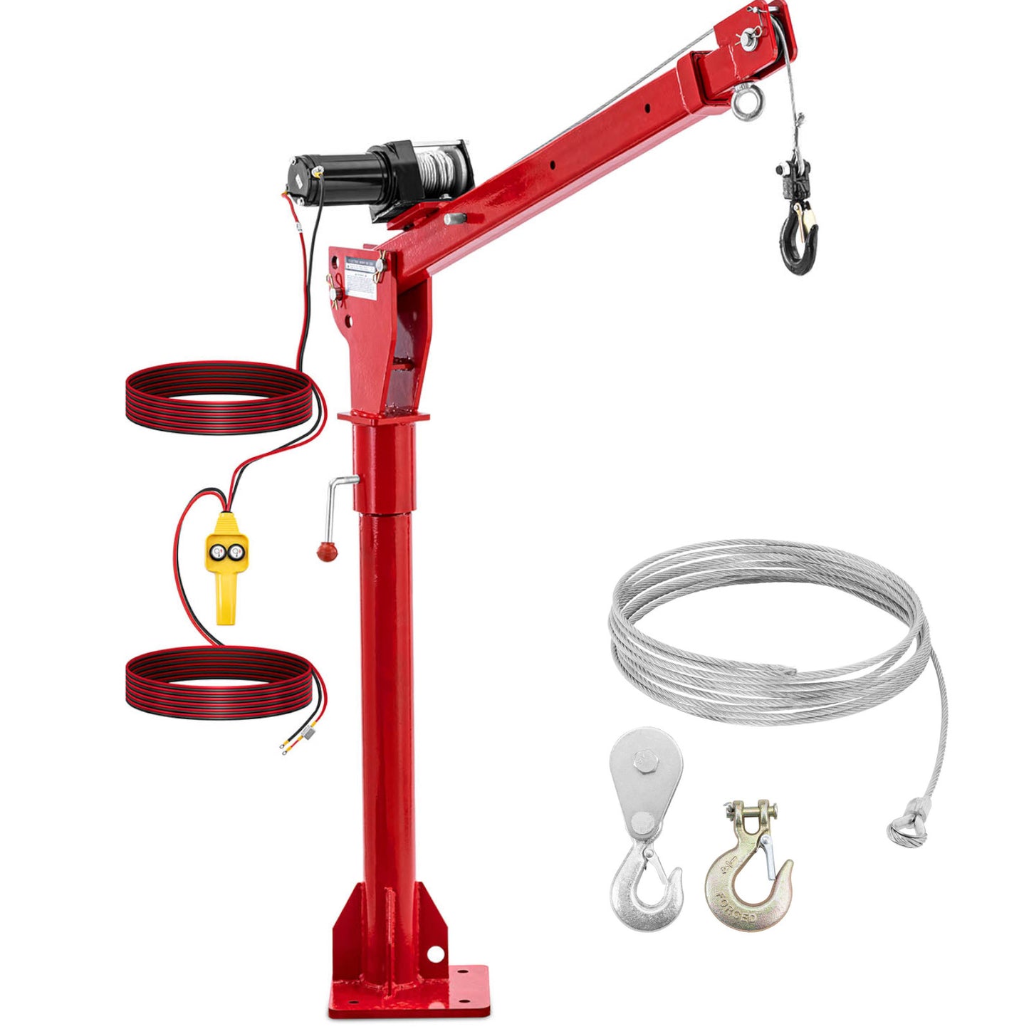 Load lift crane for car pickup with winch 12 V 1000 W - Carlat