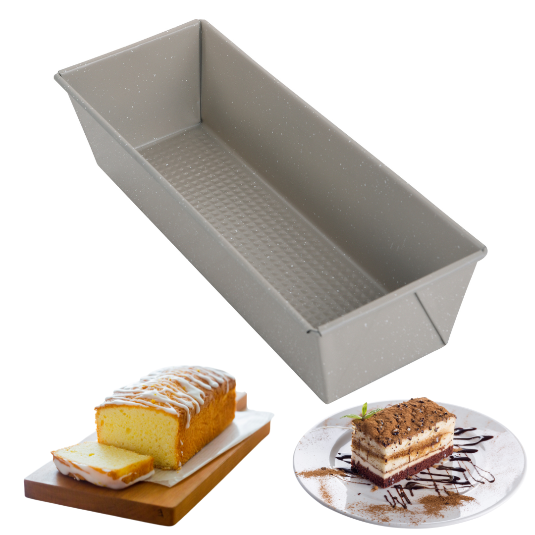 Loaf pan, 31×11.8×7.5 cm, carbon steel, beige marbled nonstick coating, Kinghoff, KH-1972 - Carlat