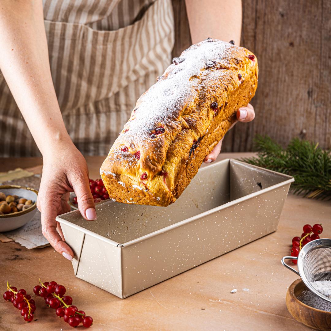 Loaf pan, 31×11.8×7.5 cm, carbon steel, beige marbled nonstick coating, Kinghoff, KH-1972 - Carlat