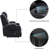 MCombo Electric Relaxing Chair, Massage Chair, Television Chair, Reclining Function, Vibration, Heater 7061 - Carlat