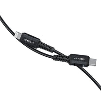 MFI cable for iPhone USB-C - Lightning 30W 3A 1.8m black - Carlat