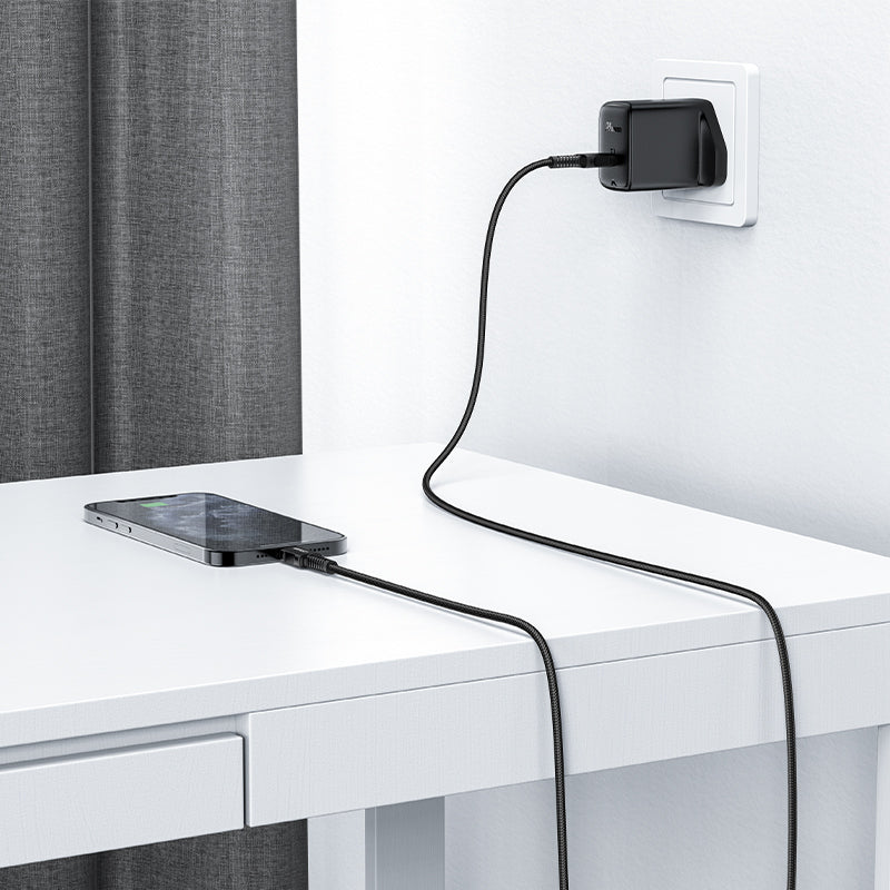 MFI cable for iPhone USB-C - Lightning 30W 3A 1.8m black - Carlat