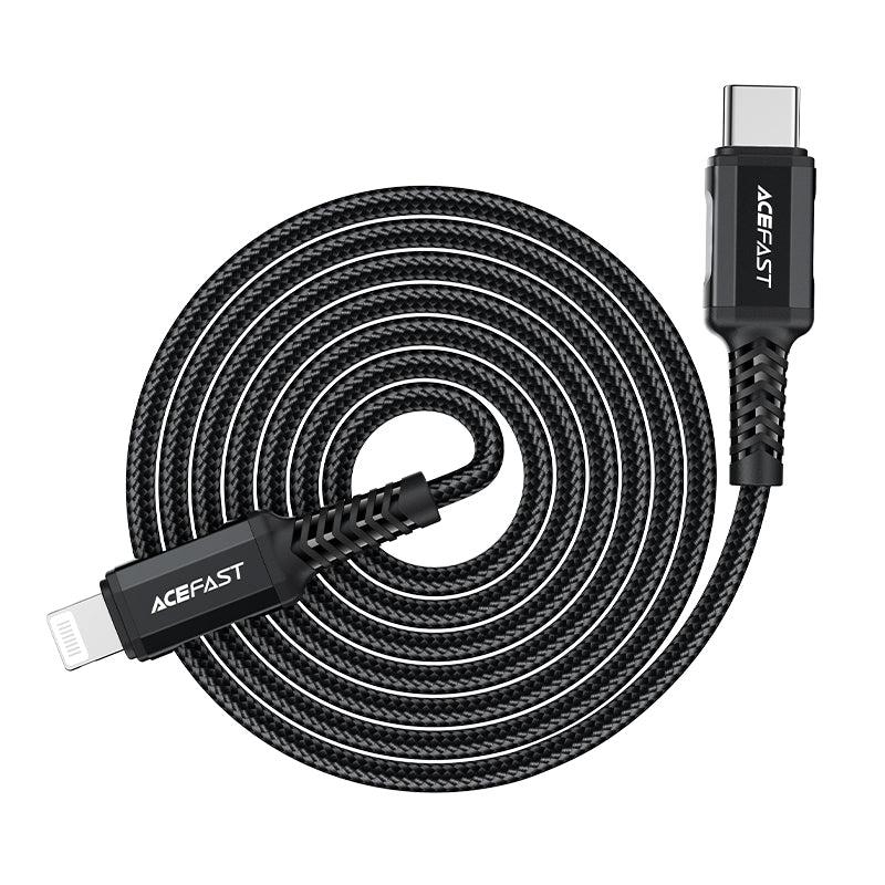 MFI cable for iPhone USB-C - Lightning 30W 3A 1.8m black - Carlat