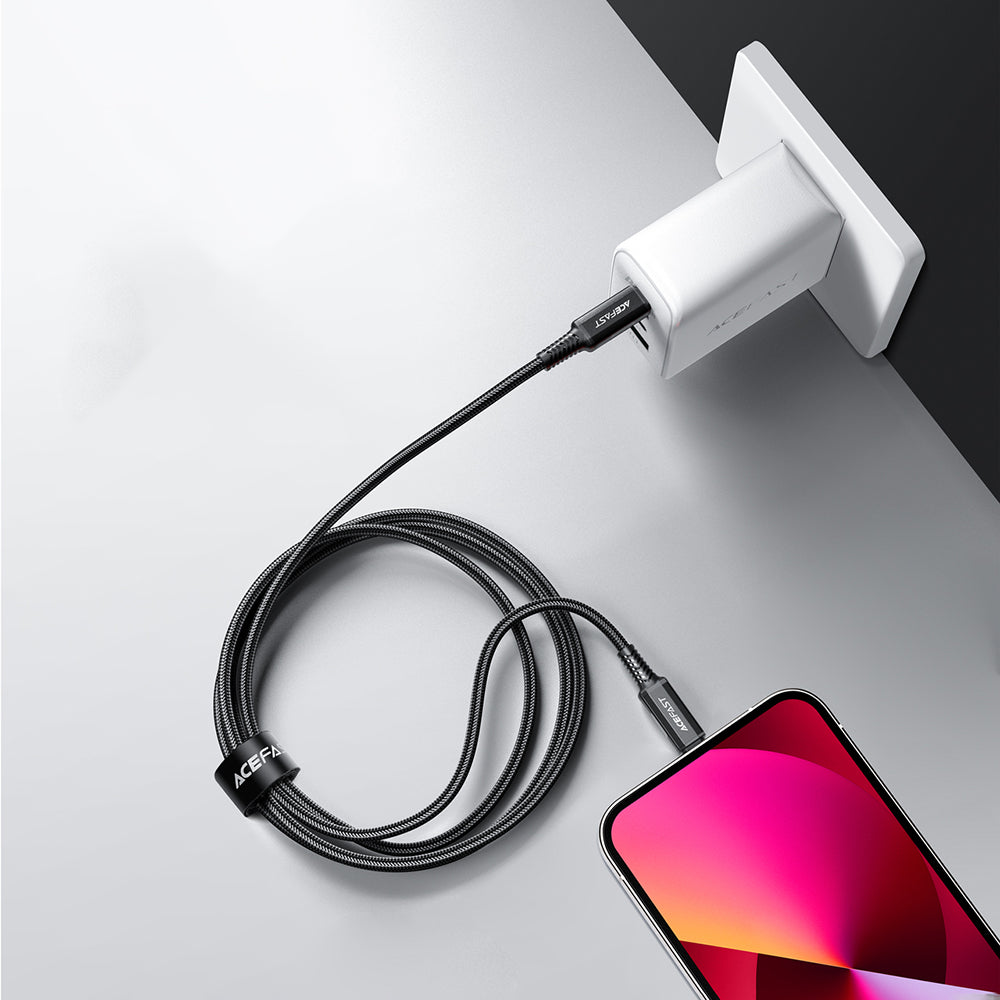 MFI cable for iPhone USB-C - Lightning 30W 3A 1.8m black - Carlat