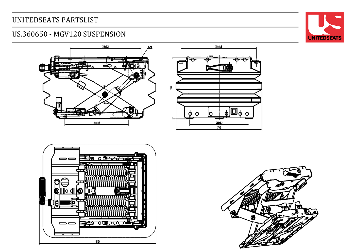 MGV120 mechanical suspension