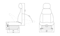 MGV20/C1 SM Mechanical Suspension Seat – Low Profile, Mechanical Suspension, Adjustable Backrest - Carlat