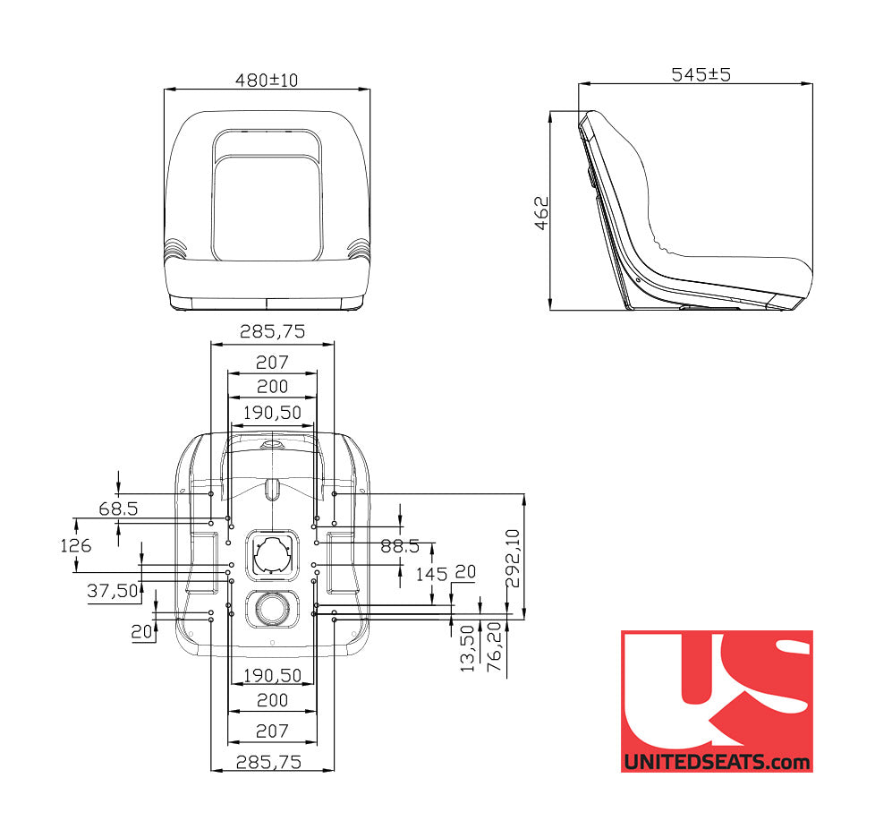 MI600 Static Seat Pan (PVC) - Carlat