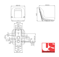 MI600 Static Seat Pan (PVC) - Carlat