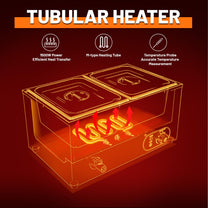 MOOTACO Bain Marie Speisenwärmer Wasserbad Gastro GN-Behältern (GN) 1/2x 2 Warmhalter Edelstahl mit Ablaufhahn 1500W Elektrischer Buffetwärmer,Wasserbad Temperatur einstellbar von 30-85 °C - Carlat