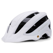 MTB bicycle helmet with detachable visor, light, 57-62 cm - black and white - Carlat