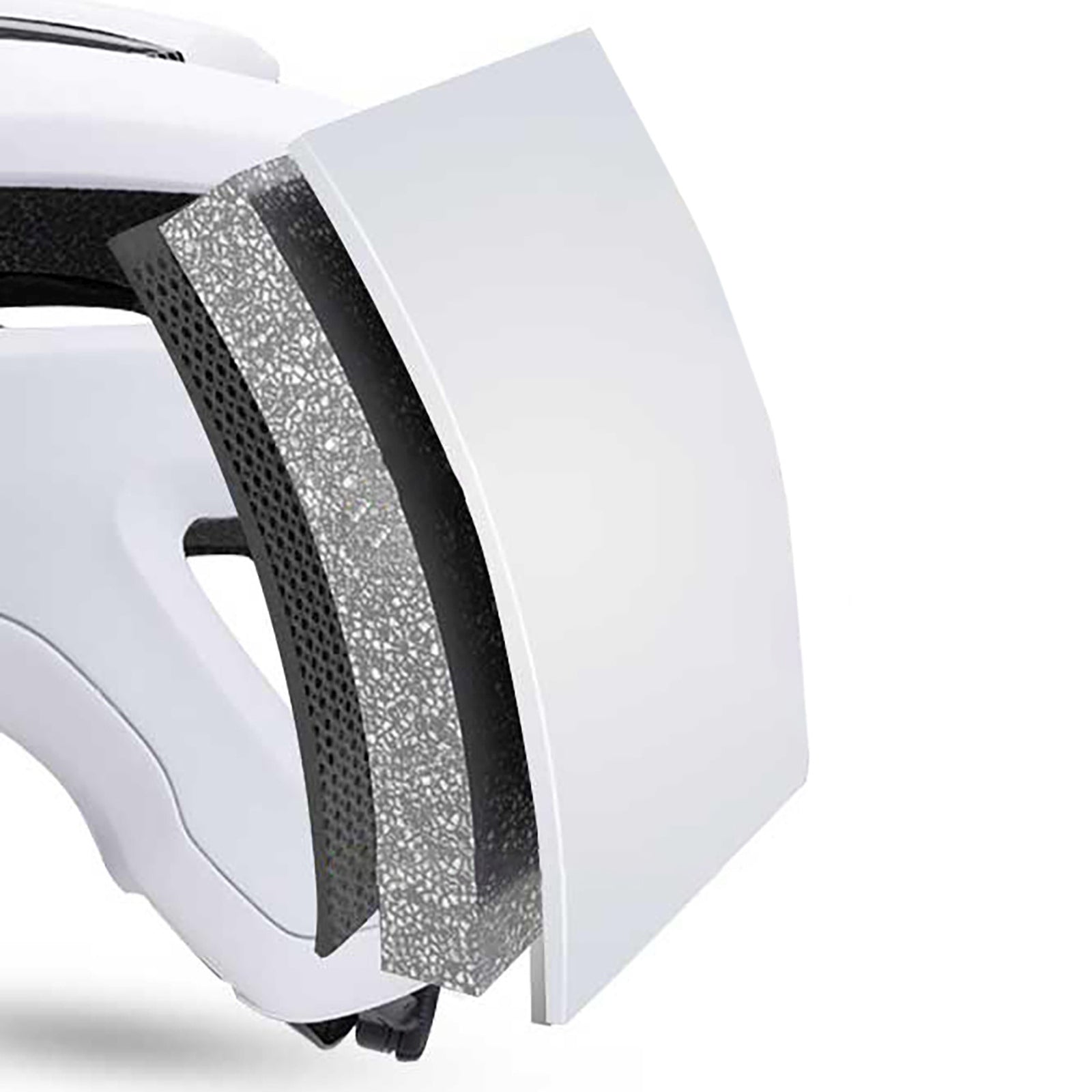 MTB bicycle helmet with detachable visor, light, 57-62 cm - black and white - Carlat
