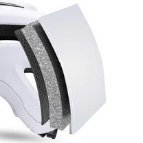 MTB bicycle helmet with detachable visor, light, 57-62 cm - black and white - Carlat