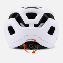 MTB bicycle helmet with detachable visor, light, 57-62 cm - black and white - Carlat