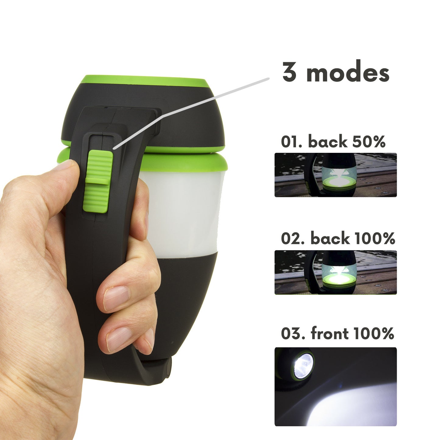 Maclean Maclean 3in1 LED lamp, camping, desk, flashlight, 1W, 60-200lm, Cold White 6000K, 18650 1500mAh, power bank function MCE298 – image 6