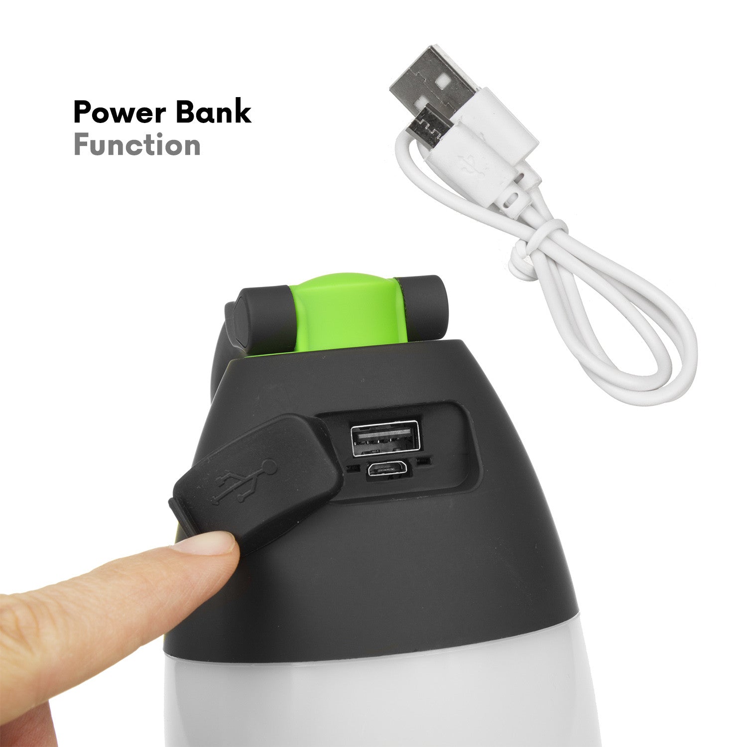 Maclean Maclean 3in1 LED lamp, camping, desk, flashlight, 1W, 60-200lm, Cold White 6000K, 18650 1500mAh, power bank function MCE298 – image 7