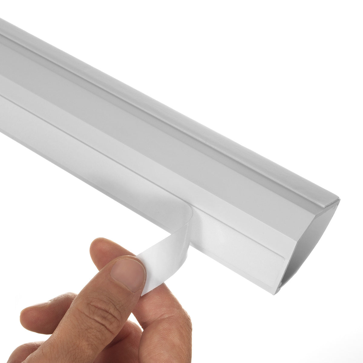Maclean Cover Strip, Cable Duct with Tape, White, 1.5 m, 43 × 23 mm, MCTV-575 - Carlat
