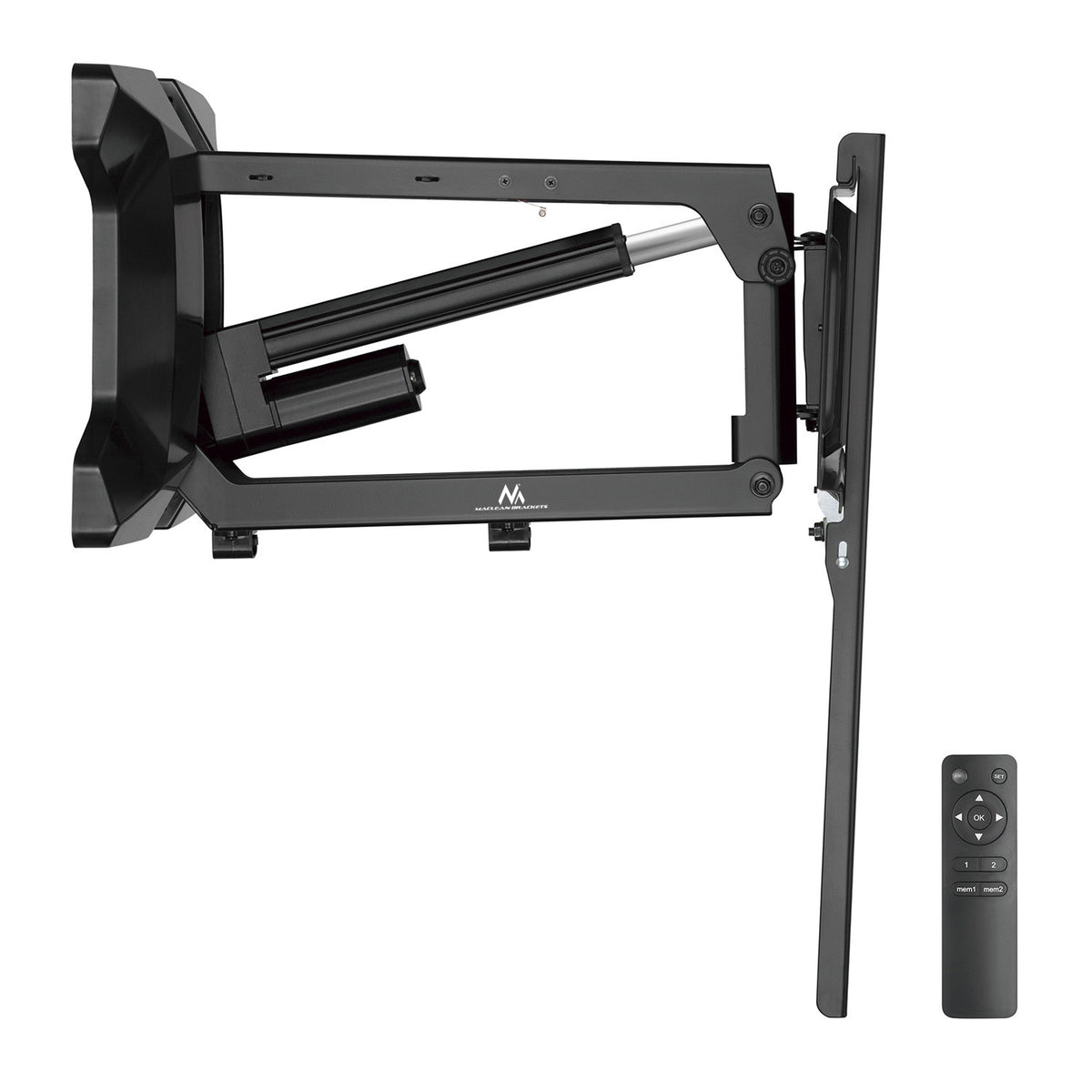 Maclean Electric TV Mount for Above the Fireplace, max VESA 600x400, Wi-Fi Remote, 37"-70", max 35 kg, MC-891 - Carlat