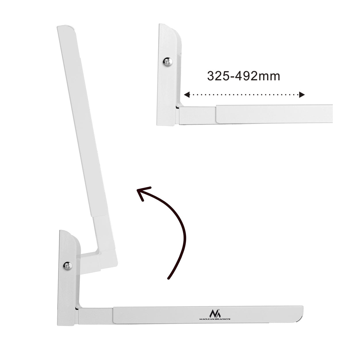Maclean Microwave Mount/Hanger, Foldable, Up to 30 kg, White MC-915 W - Carlat