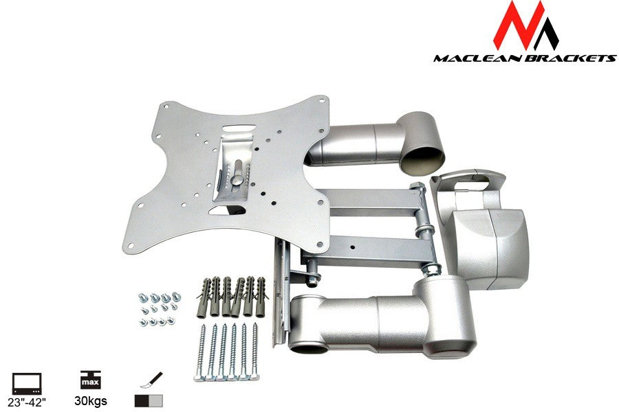 Maclean TV or Monitor Mount, Universal, Max VESA 200x200, 23-50", 30 kg, Silver, MC-503A S - Carlat