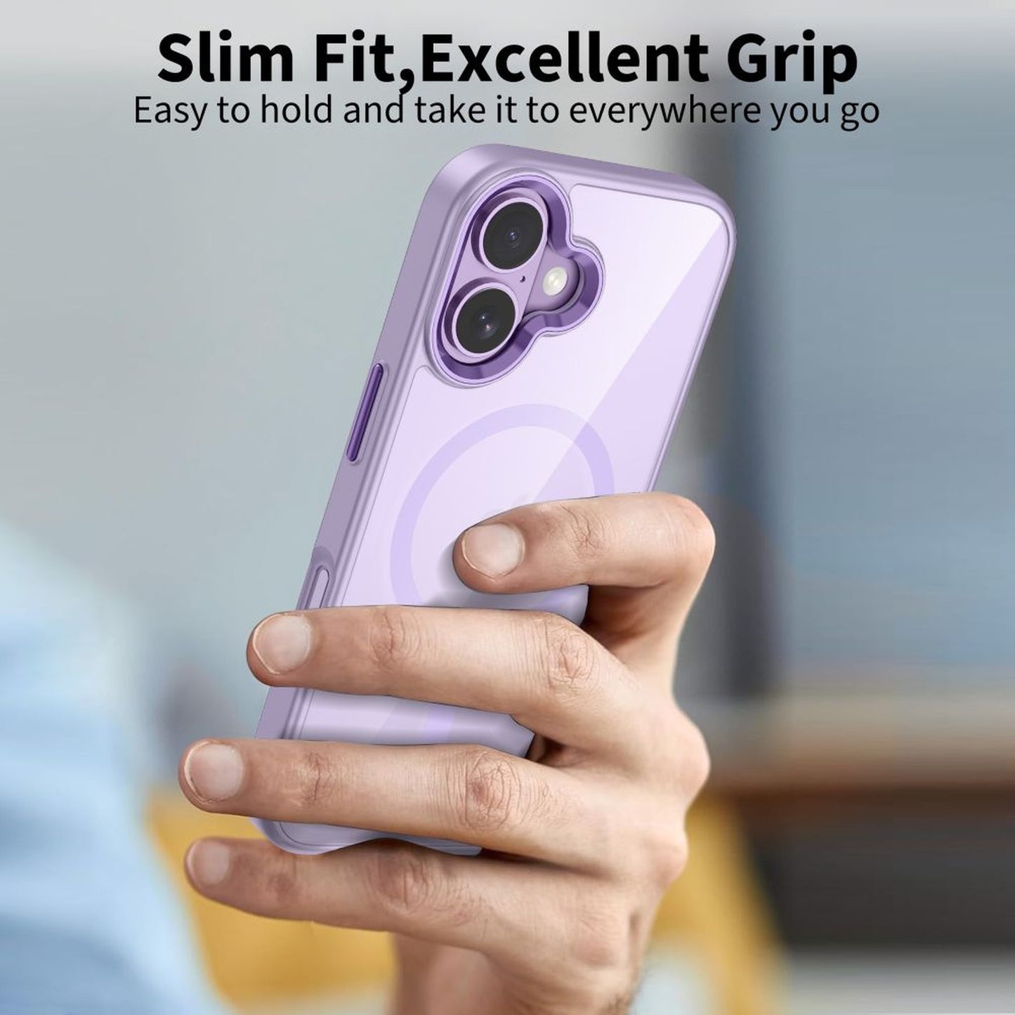 MagMat MagSafe case for iPhone 17 - transparent purple - Carlat