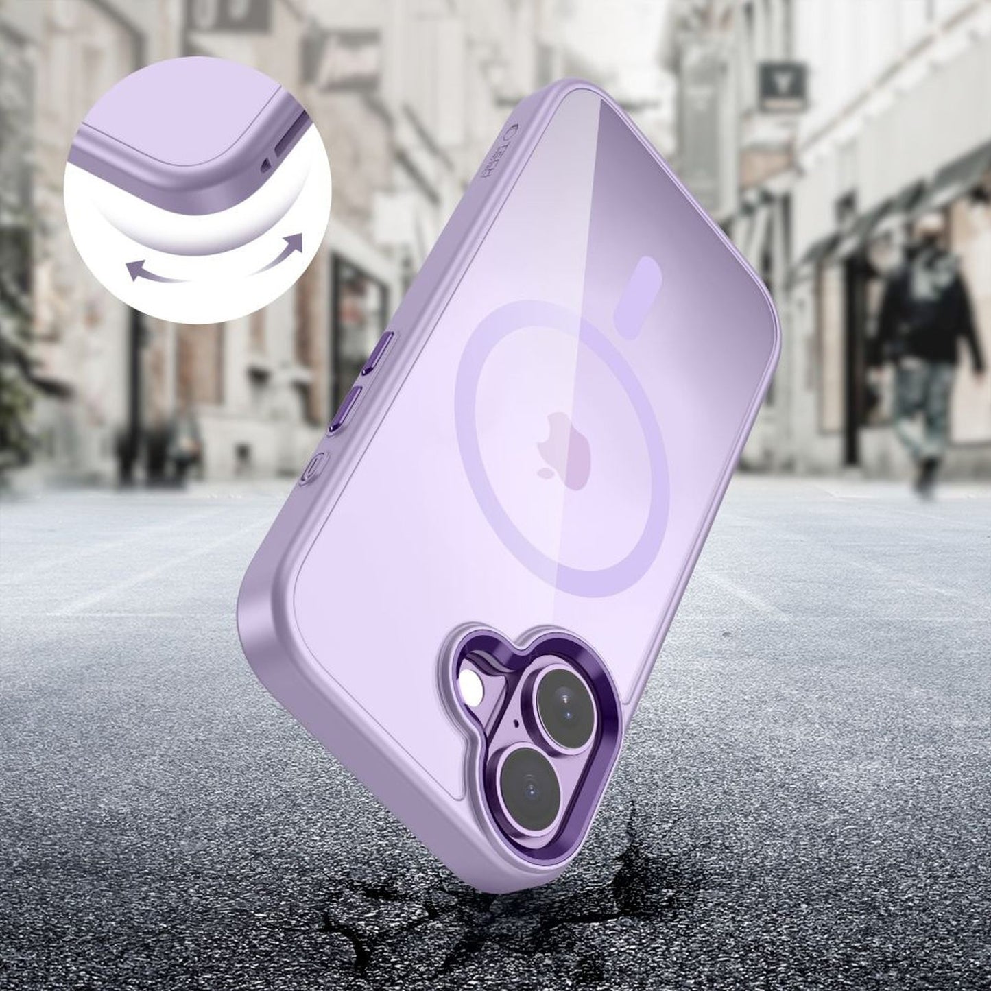MagMat MagSafe case for iPhone 17 - transparent purple - Carlat