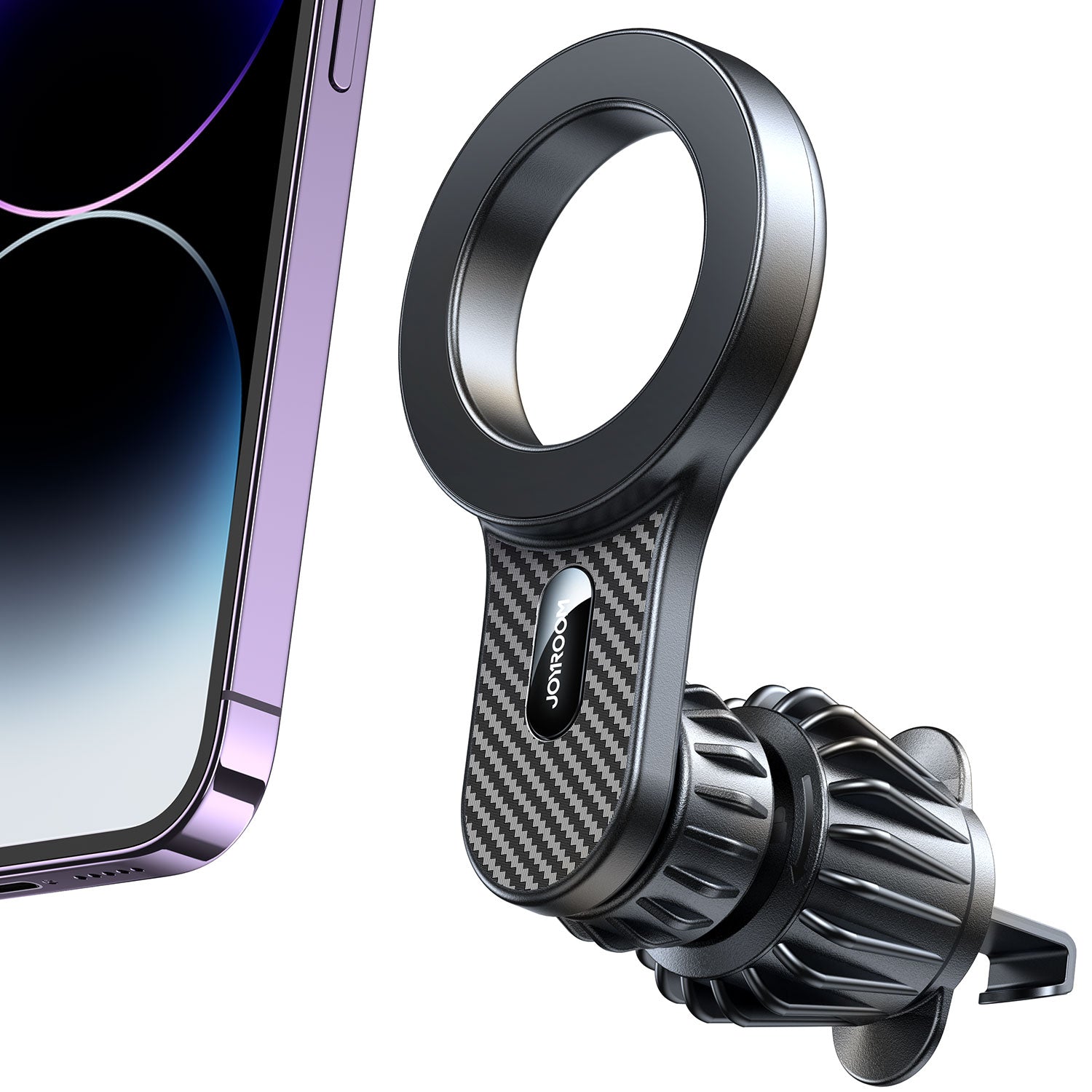 Magnetic car holder for iPhone with MagSafe for air vent, black - Carlat
