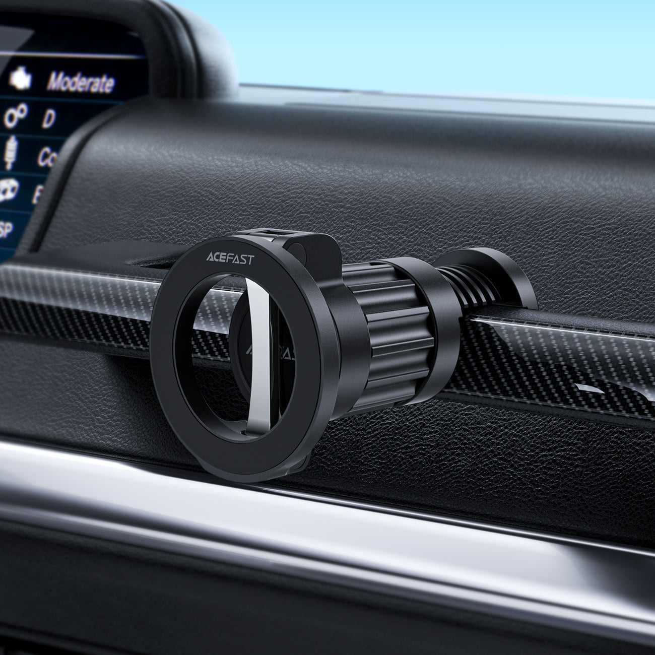 Magnetic car phone holder - black - Carlat