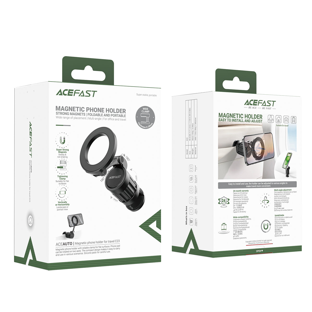 Magnetic car phone holder - black - Carlat