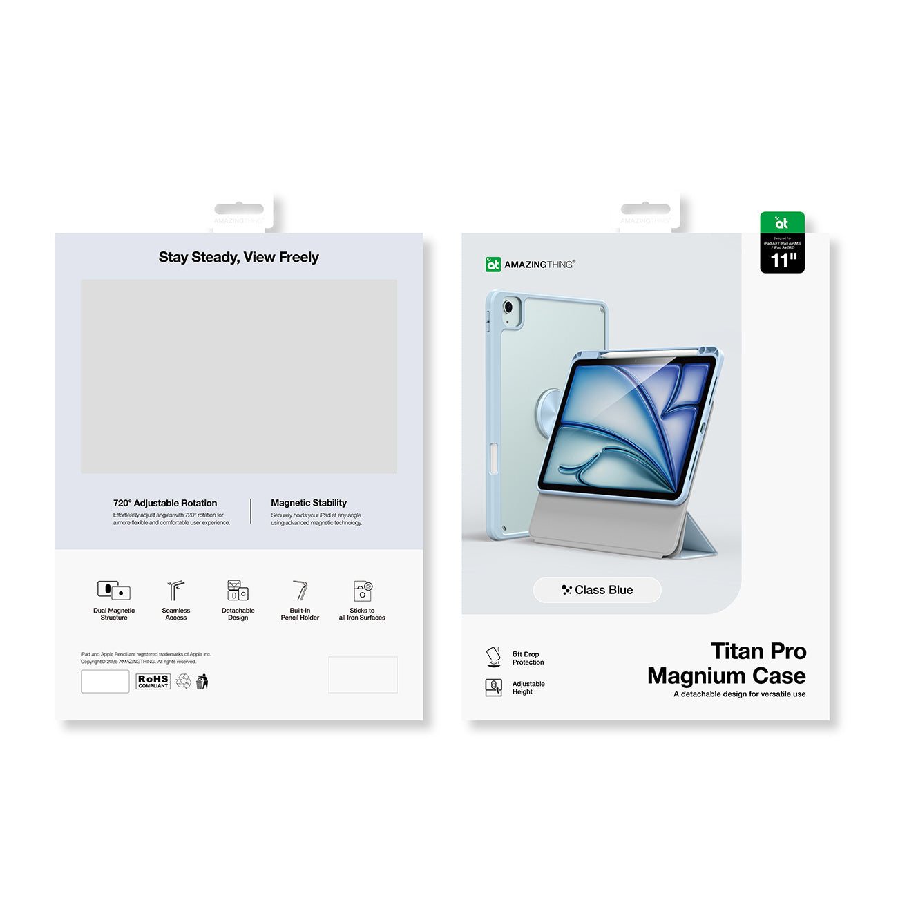 Magnetic case for iPad Air M3 11'' - blue - Carlat