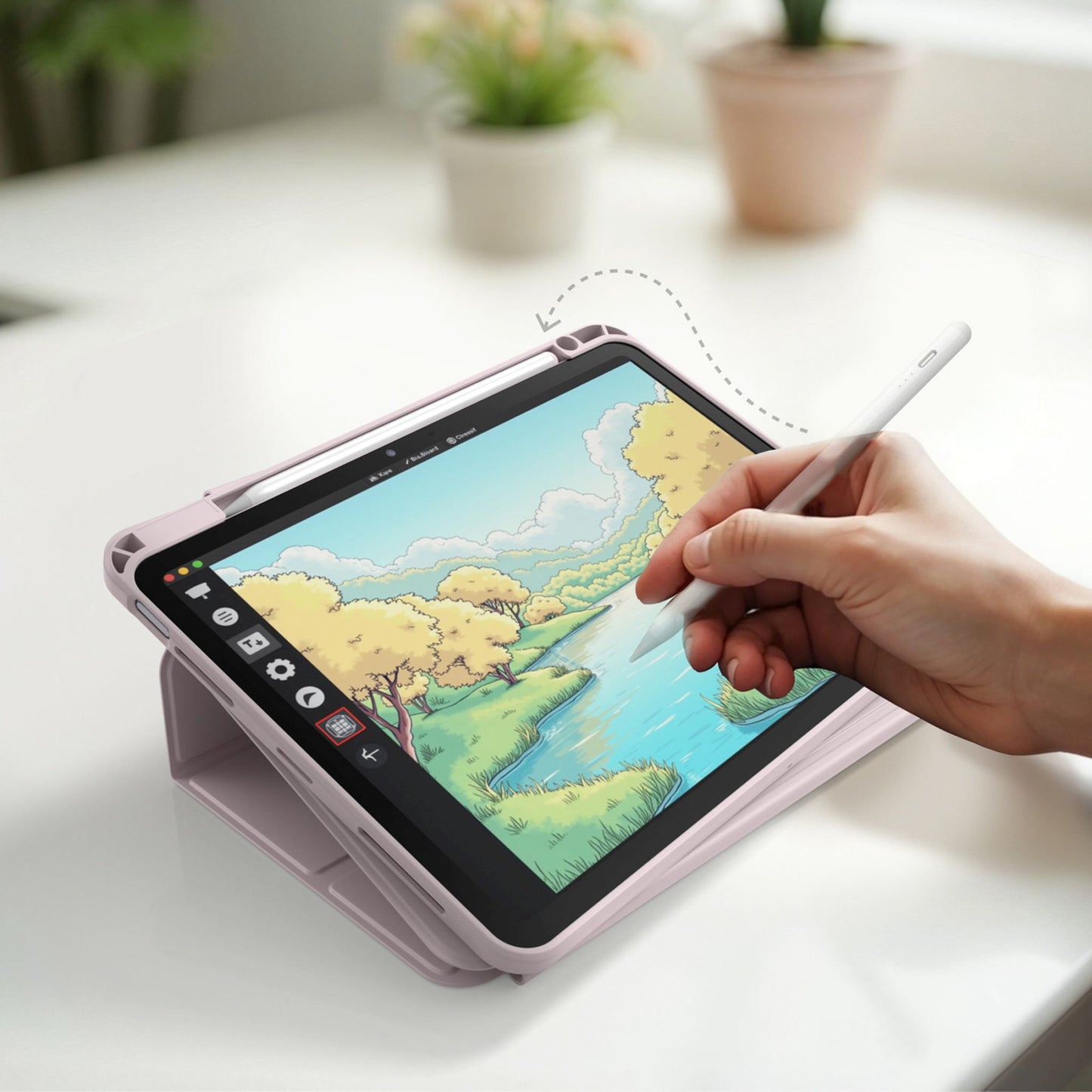 Magnetic case for iPad Air M3 11'' - pink - Carlat