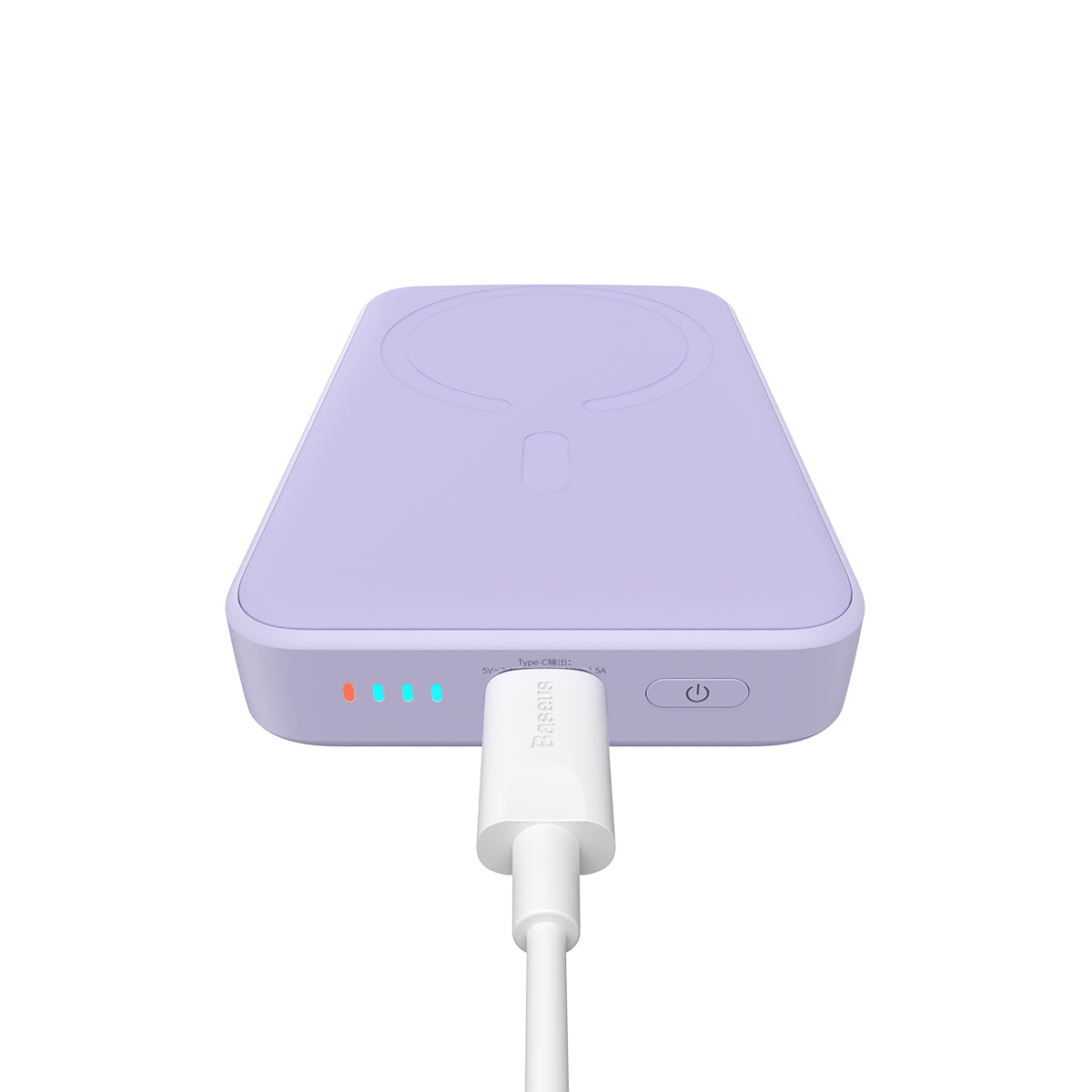 Magnetic induction powerbank 10000mAh 20W + USB-C cable - purple - Carlat