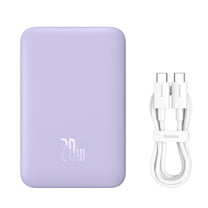 Magnetic induction powerbank 10000mAh 20W + USB-C cable - purple - Carlat