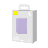 Magnetic induction powerbank 10000mAh 20W + USB-C cable - purple - Carlat