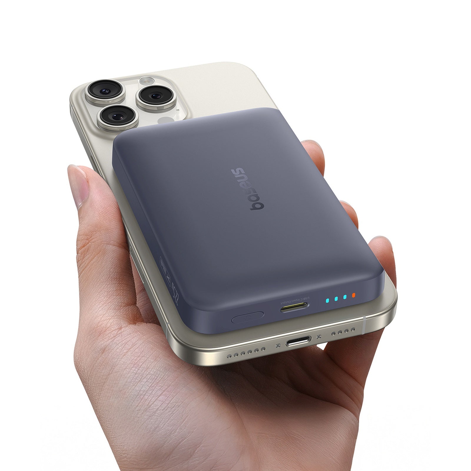 Magnetic power bank 10000mAh 22.5W EnerFill FM11 MagSafe with USB-C cable - dark gray - Carlat