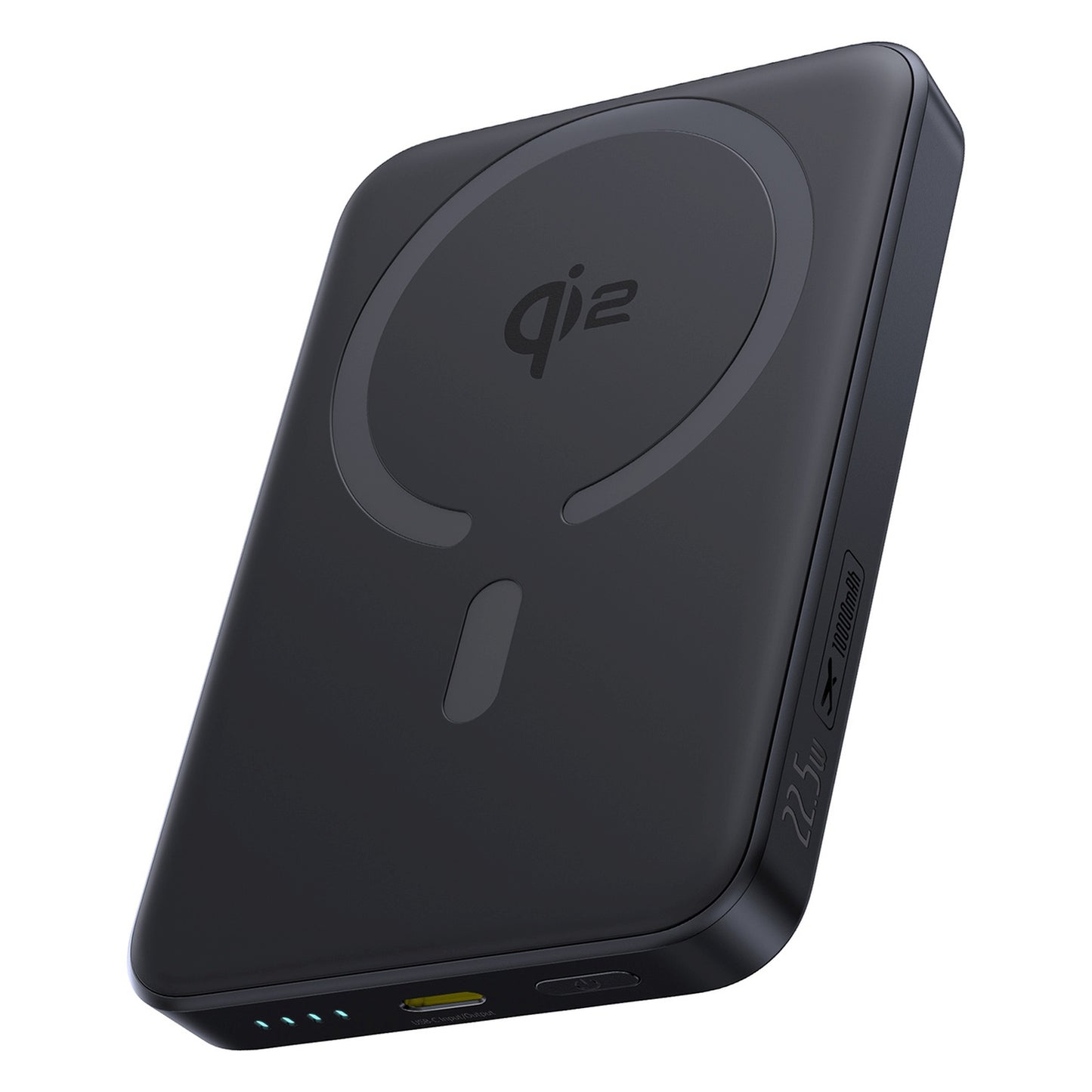 Magnetic power bank 10000mAh 22.5W EnerFill FM12 with USB-C MagSafe Qi2 cable - black - Carlat