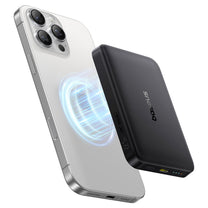 Magnetic power bank 10000mAh 22.5W EnerFill FM12 with USB-C MagSafe Qi2 cable - black - Carlat