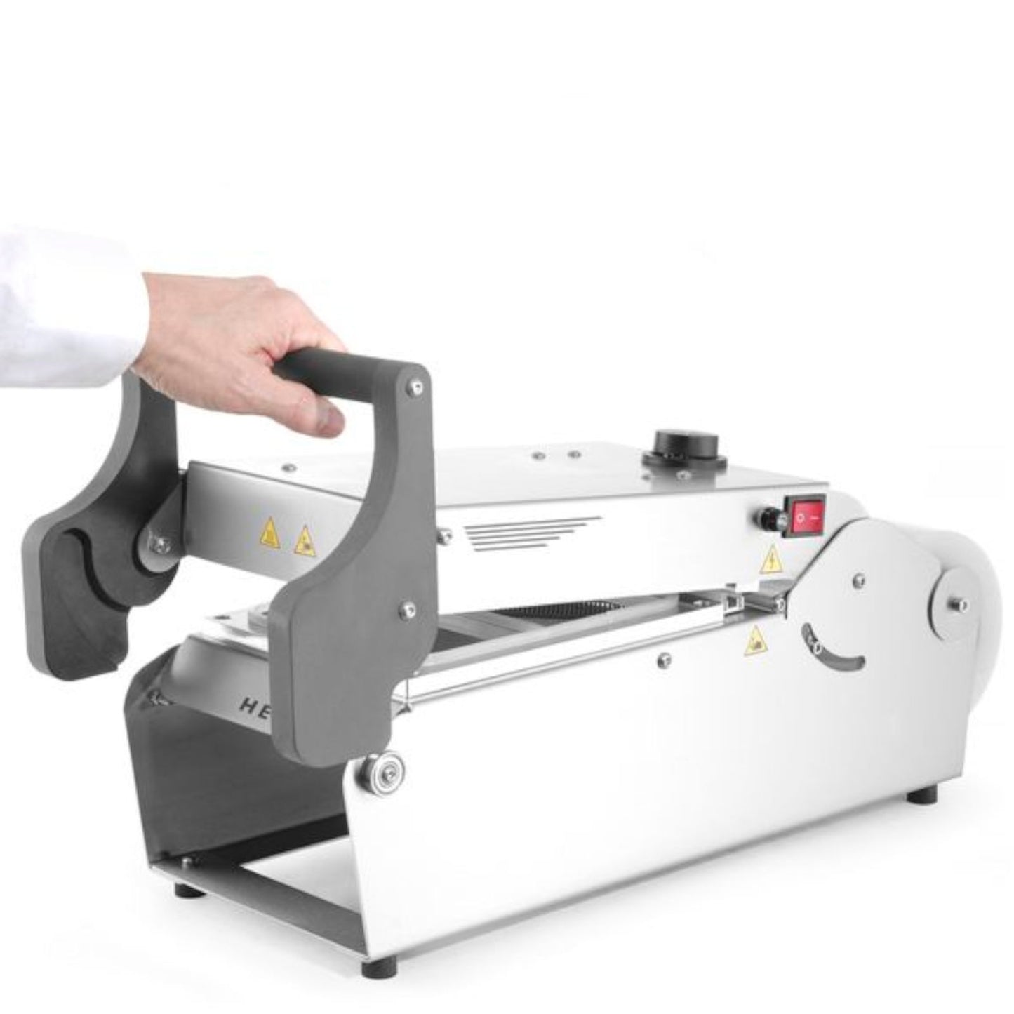 Manufacturing – Sealer for containers of takeaway lunch trays + - Carlat