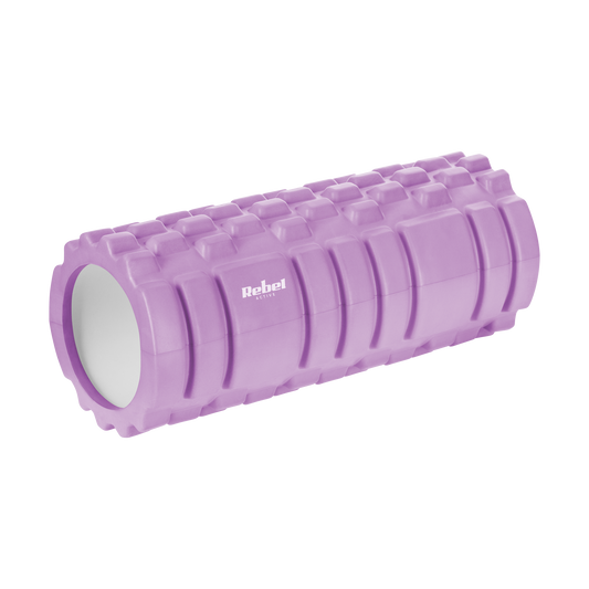 Massage Roller with Nubs, 14x33 cm, Purple, EVA Material, REBEL ACTIVE - Carlat