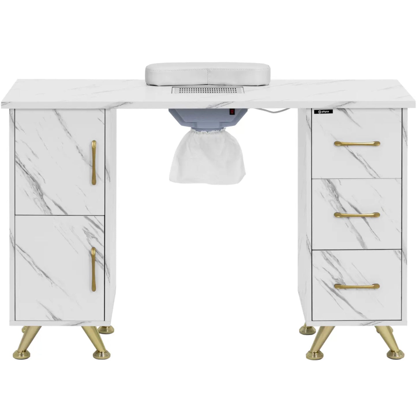 Massage Tables – Cosmetic manicure desk with absorber, 3 drawers, - Carlat