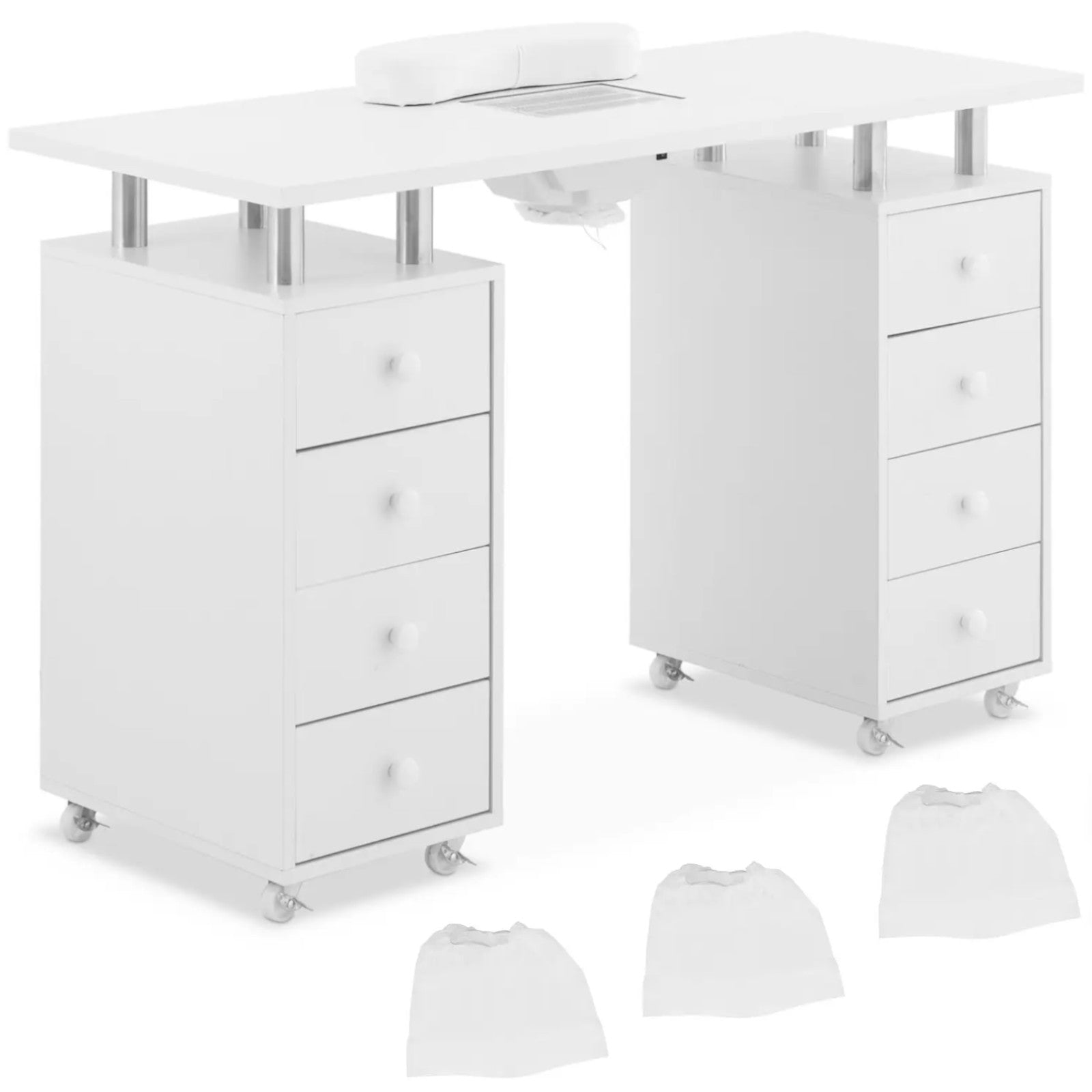 Massage Tables – Cosmetic manicure desk with absorber 8 drawers - Carlat