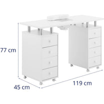 Massage Tables – Cosmetic manicure desk with absorber 8 drawers - Carlat
