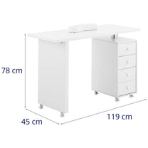 Massage Tables – Cosmetic manicure desk with palm rest 4 - Carlat