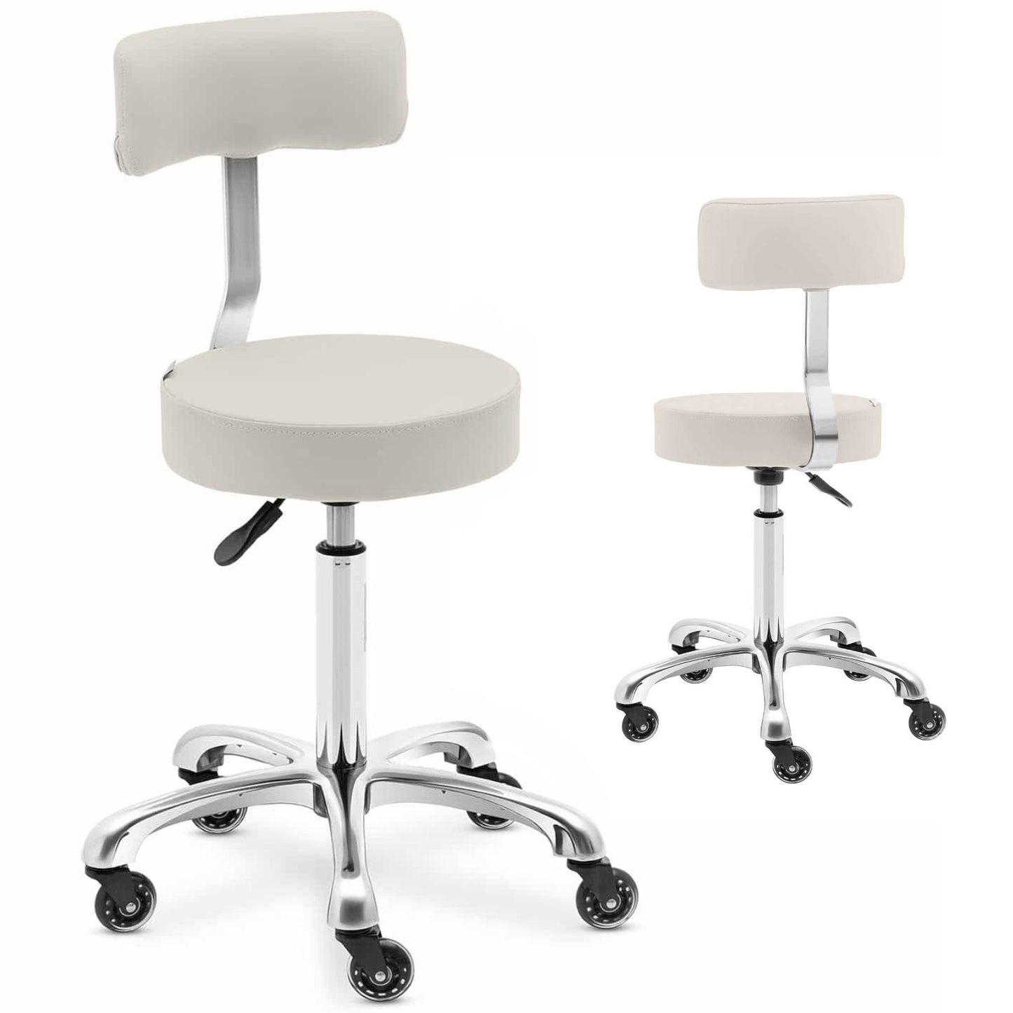 Massage Tables – Cosmetic stool chair with backrest on wheels - Carlat