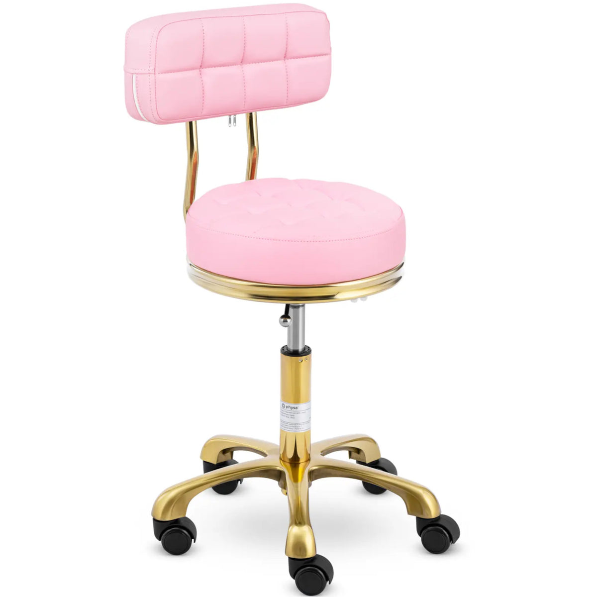 Massage Tables – Cosmetic stool chair with backrest on wheels - Carlat